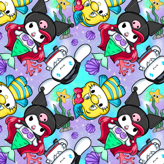 12x12 Kitty Mermaid Printable Vinyl