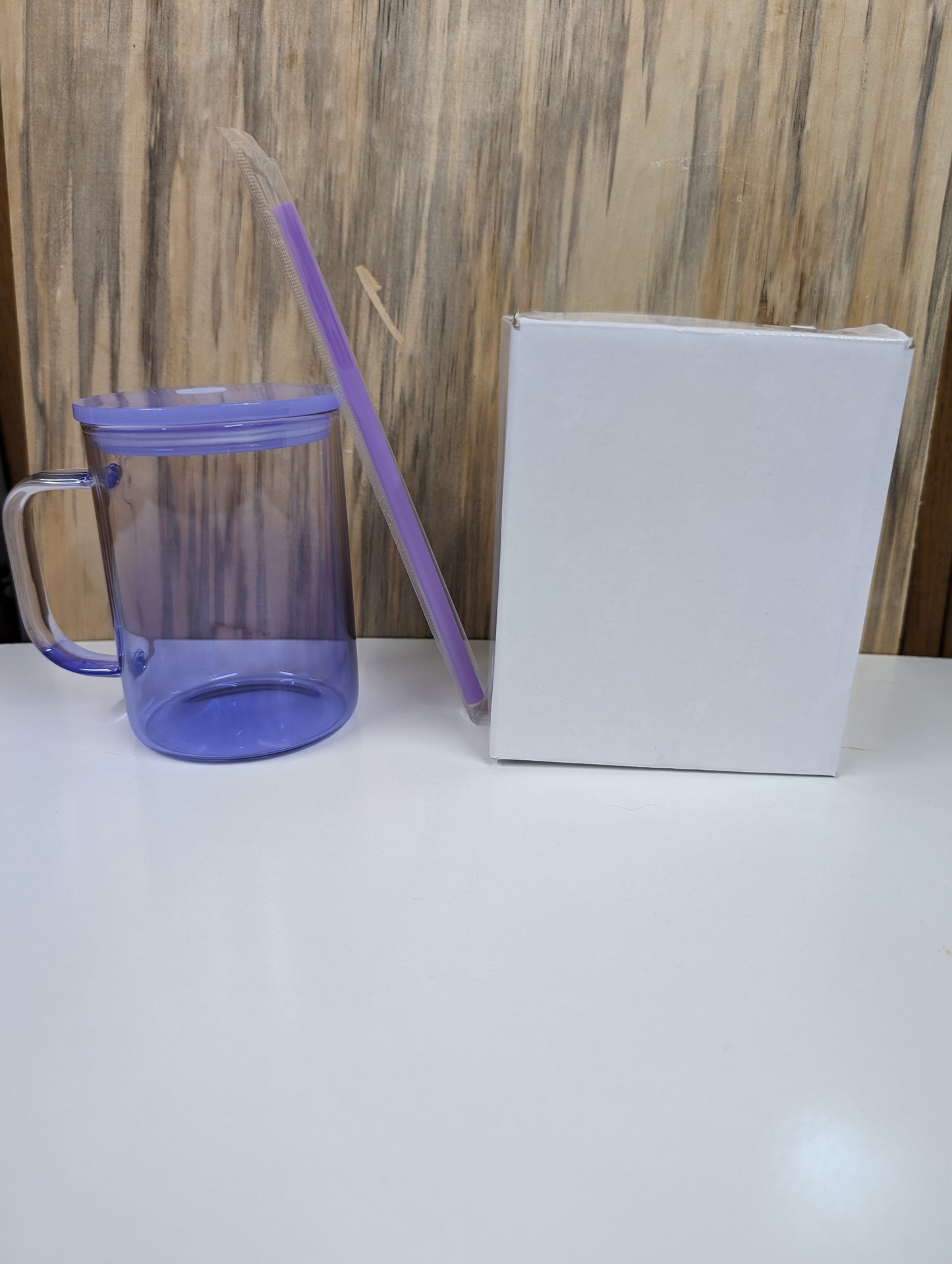 16oz sublimation gradient glass mug
