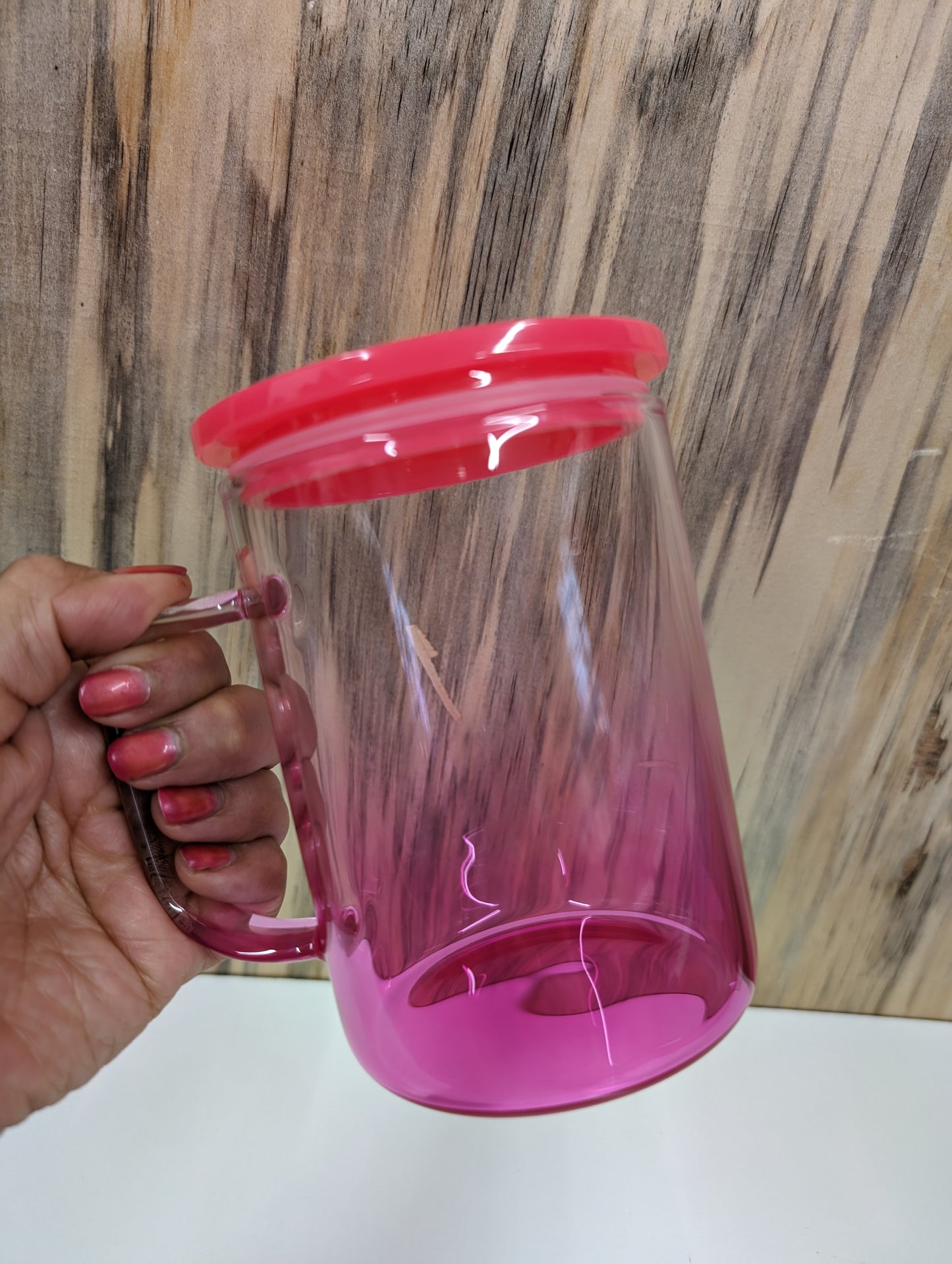16oz sublimation gradient glass mug