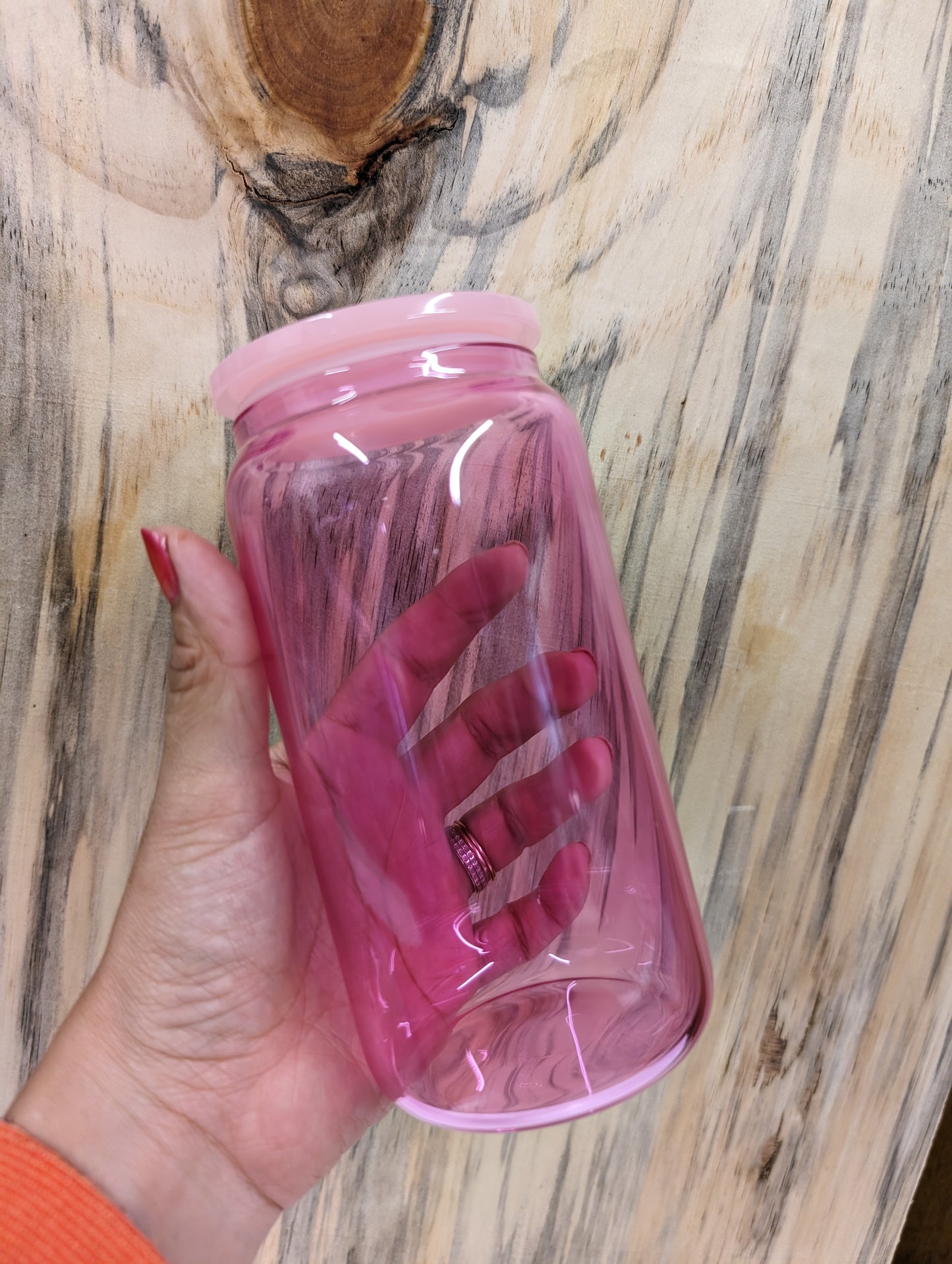 16oz sublimation gradient can glass