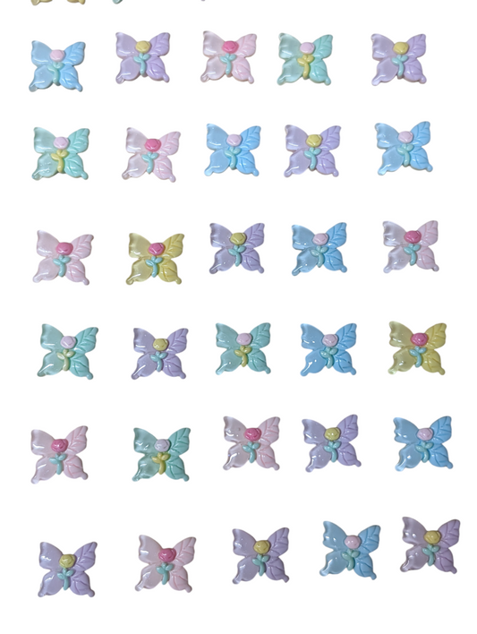 Pastel bow resin charms