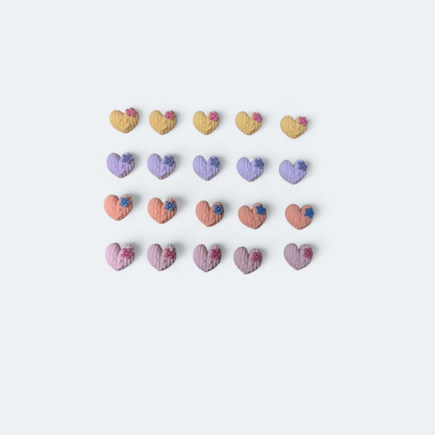 Pastel heart Resin charms