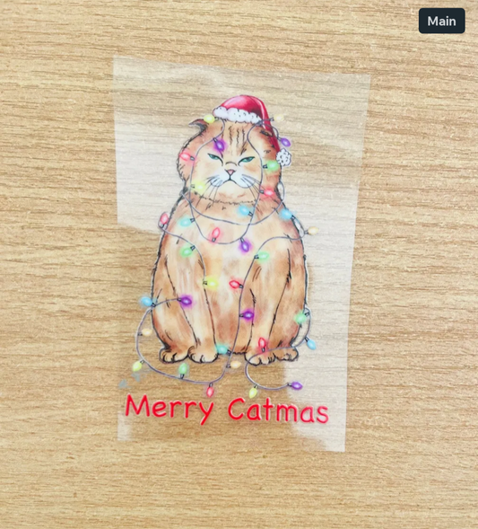 Merry catmas decal