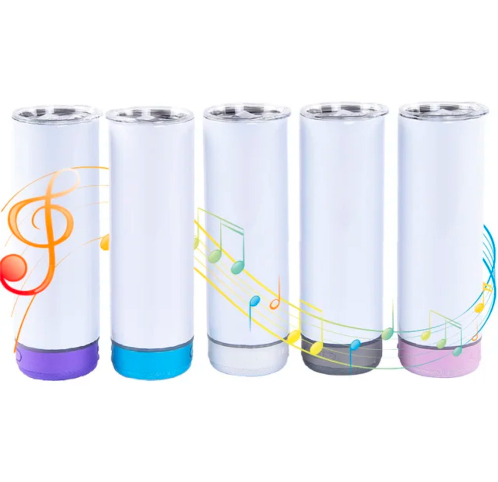 20oz sublimation Bluetooth speaker tumbler