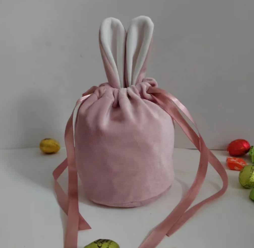 Velvet Easter bunny bags