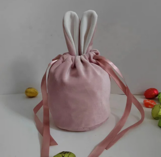 Velvet Easter bunny bags
