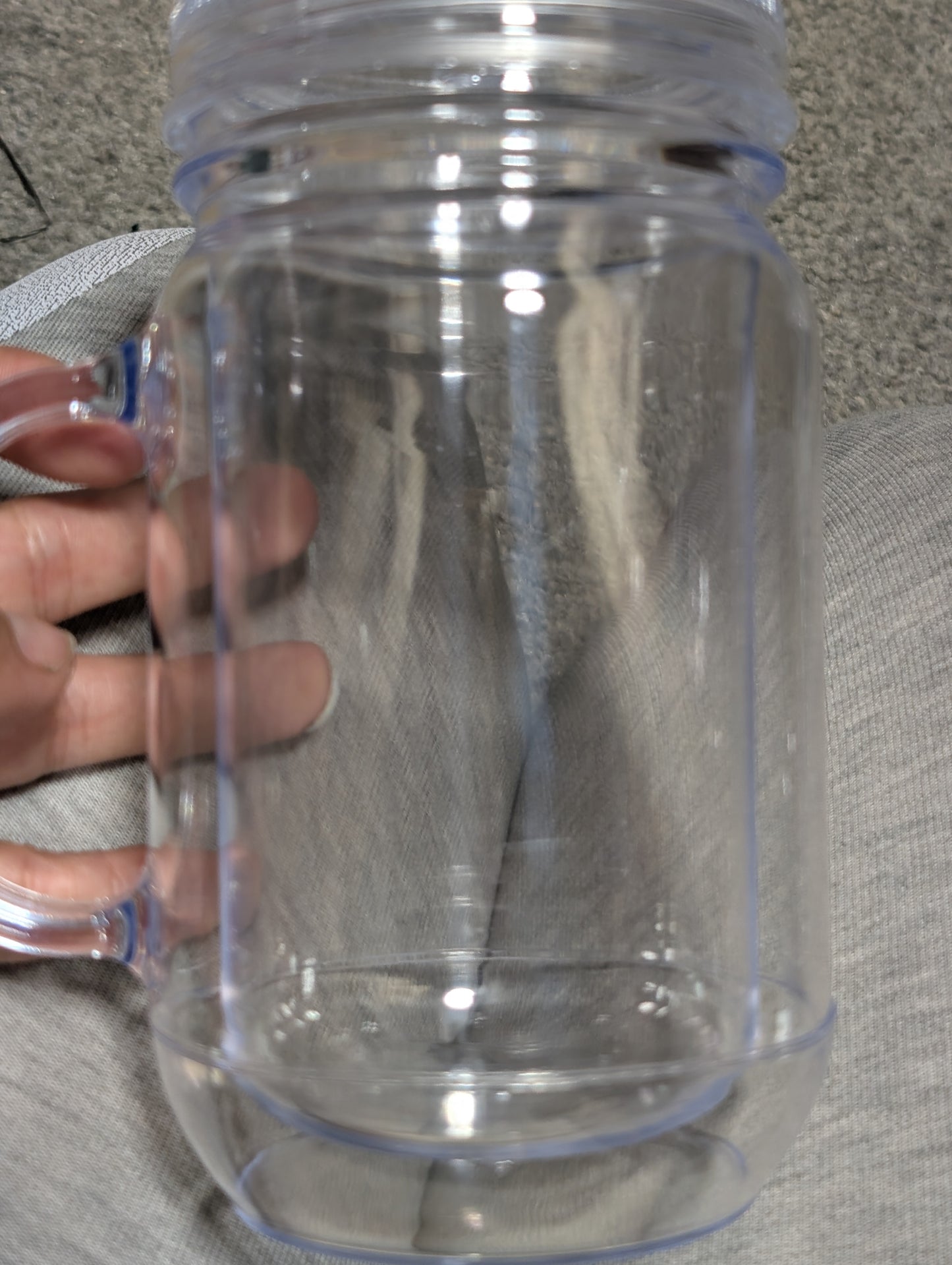 20oz scratch Plastic Double Walled Mason Jars