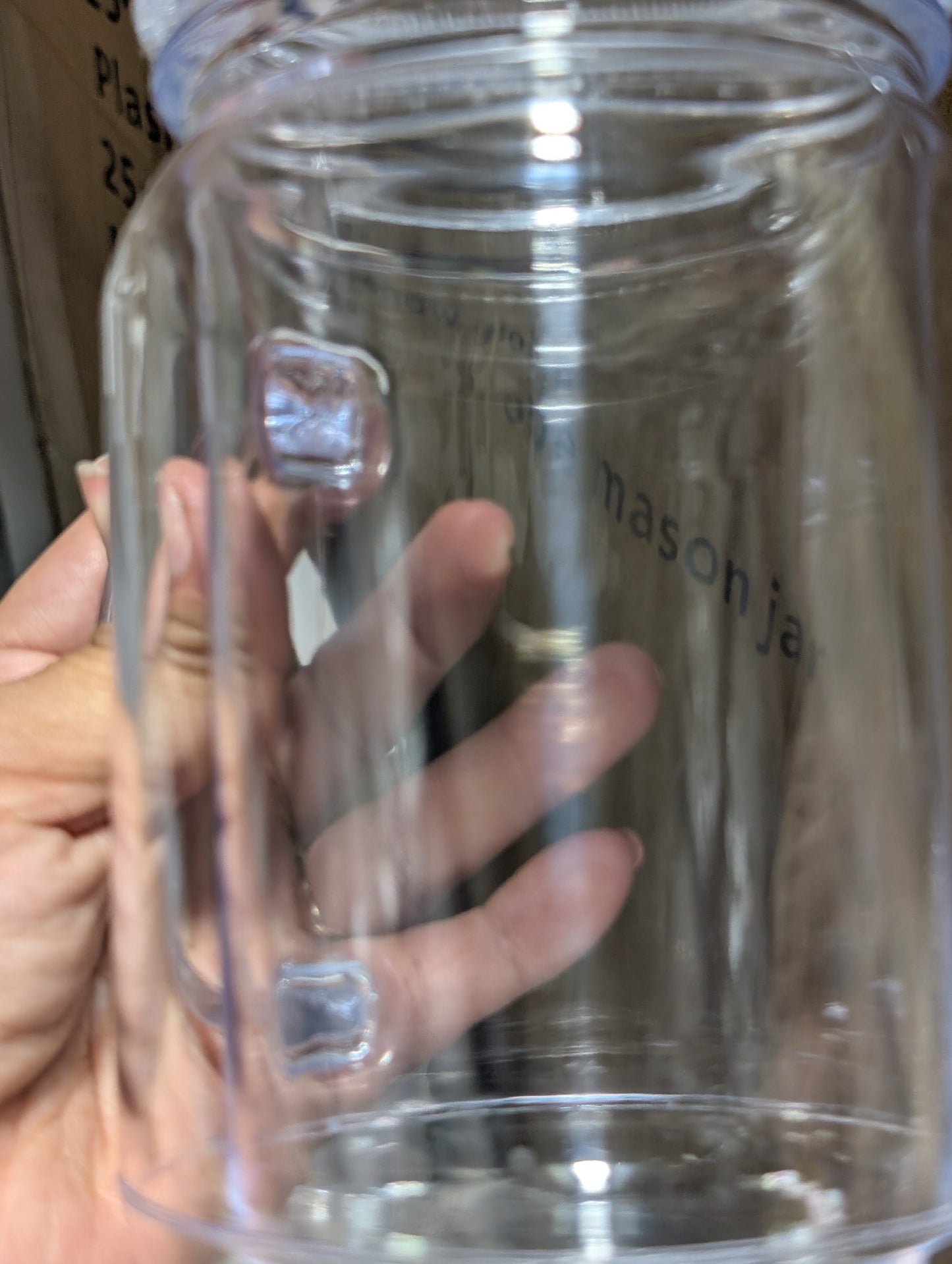 20oz scratch Plastic Double Walled Mason Jars