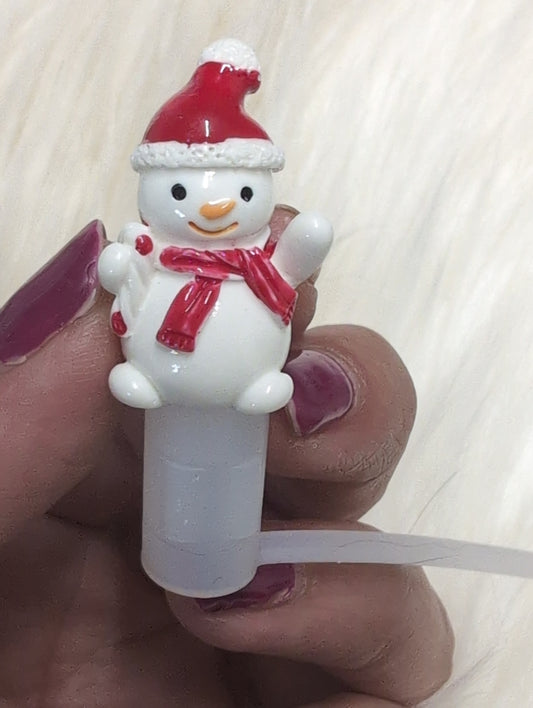 Snowman straw topper