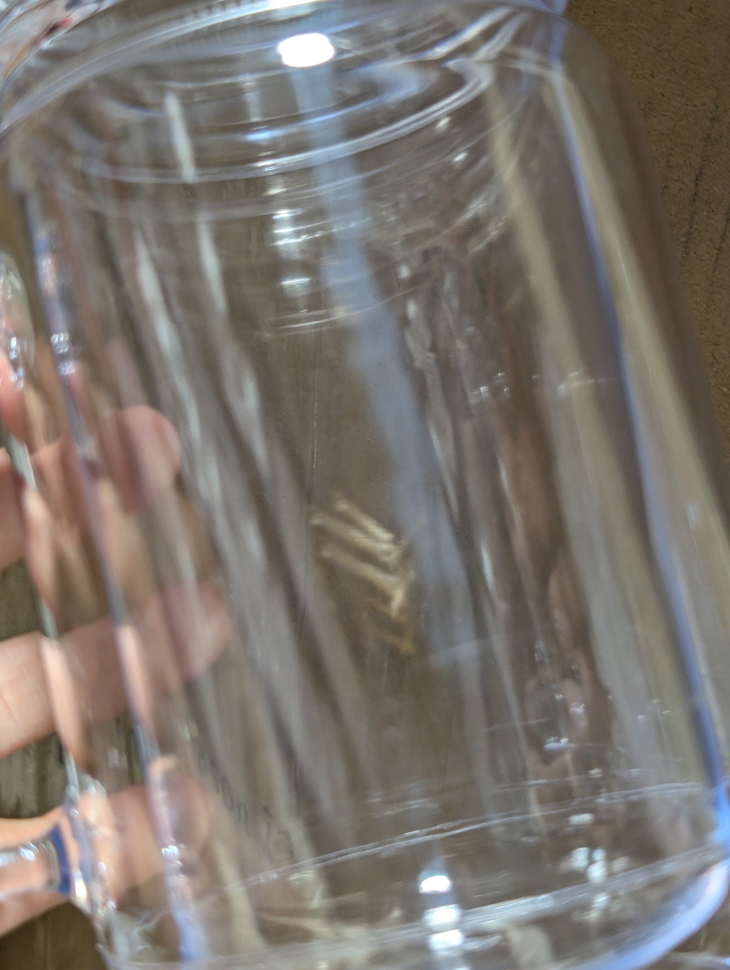 20oz scratch Plastic Double Walled Mason Jars